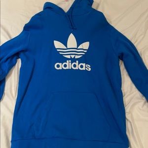 Blue adidas hoodie size L
